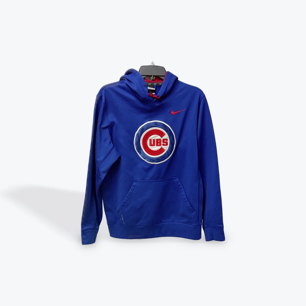Nike Chicago Cubs Therma-FIT Pullover Hoodie Royal‎ Blue Size Small